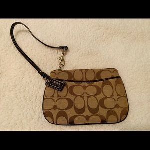 Coach wristlet- brown